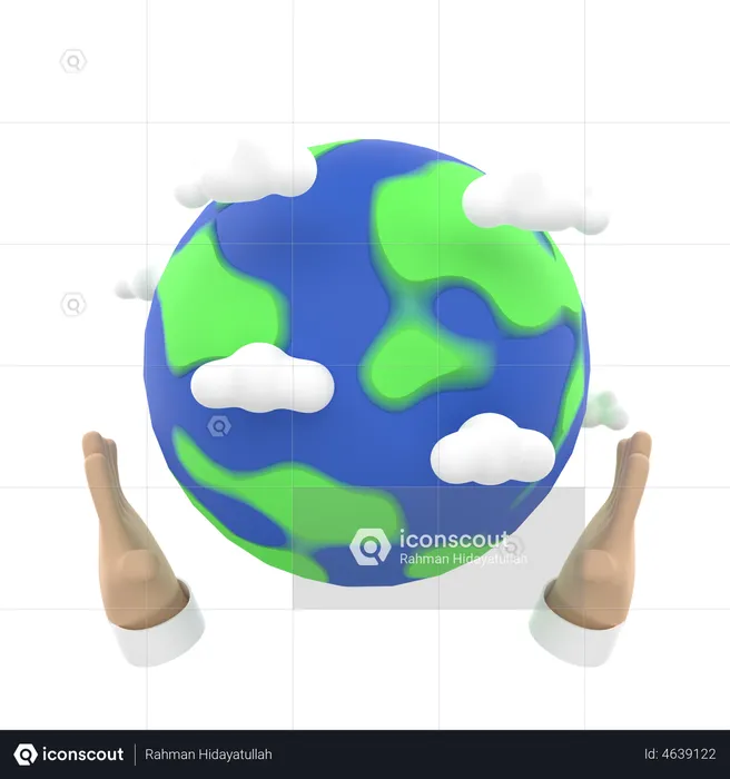 Save Planet  3D Illustration