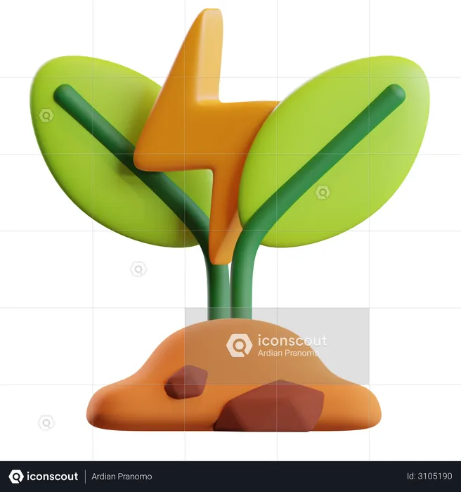 Save Plant  3D Illustration