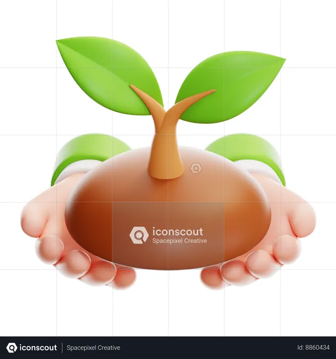 Save Plant  3D Icon