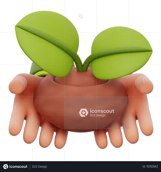 Save Plant  3D Icon