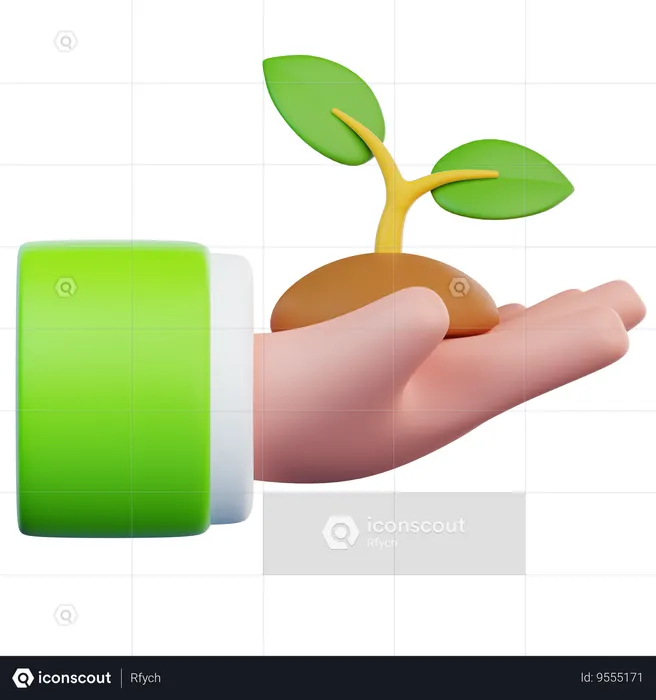 Save Plant  3D Icon
