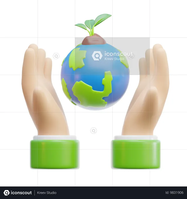 Save The Earth  3D Icon