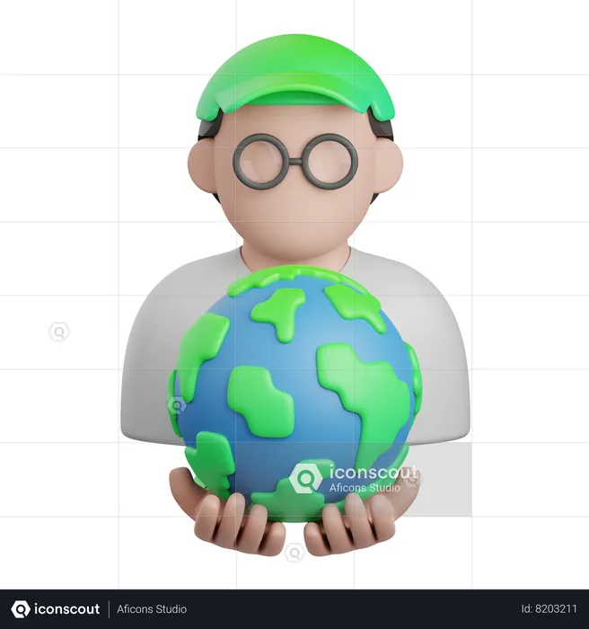 Save The Earth  3D Icon