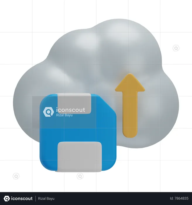 Save To Cloud  3D Icon