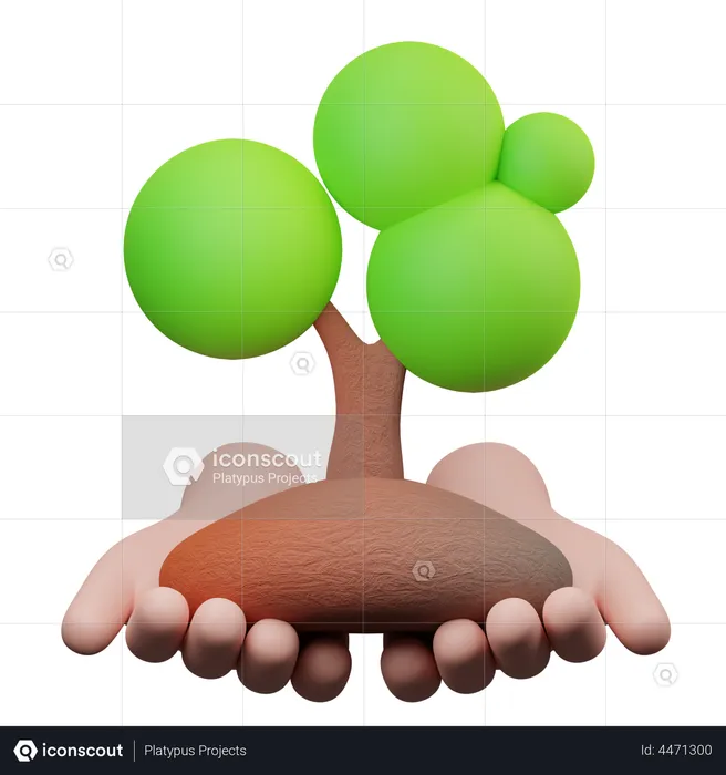 Premium Save Tree 3D Illustration download in PNG, OBJ or Blend format