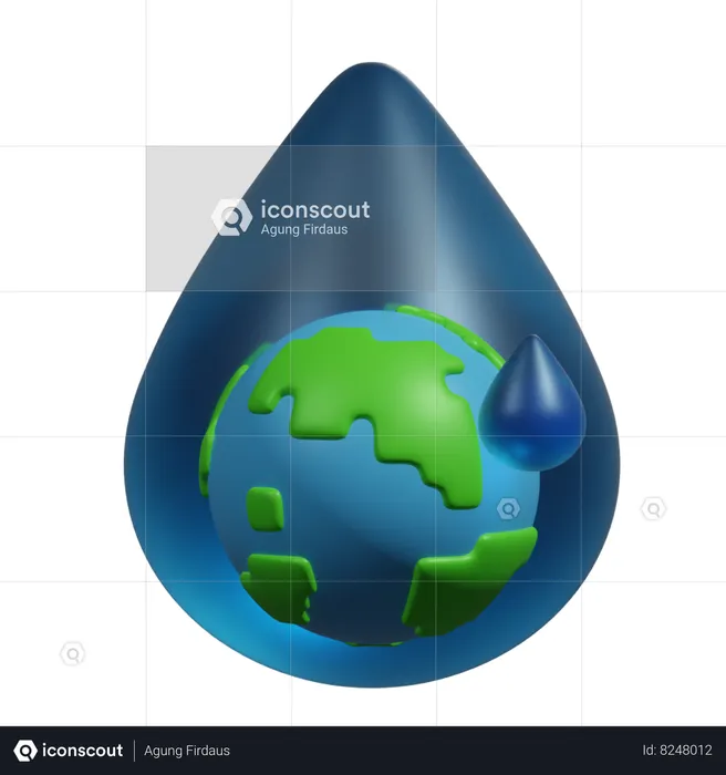 Save Water  3D Icon