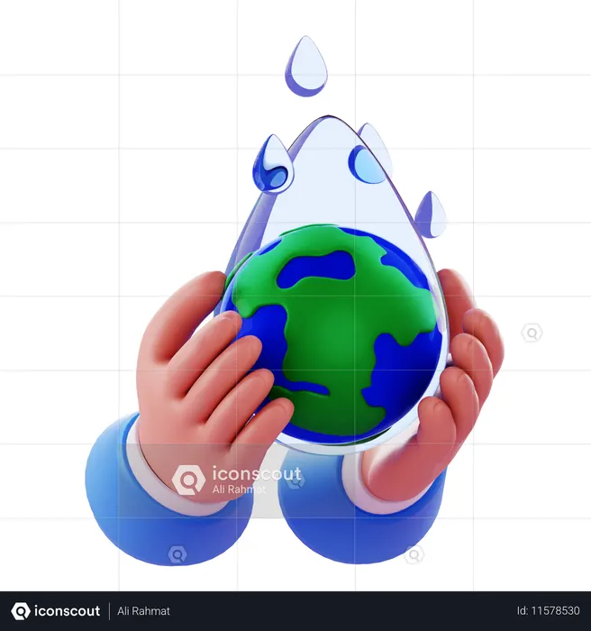 Save Water  3D Icon