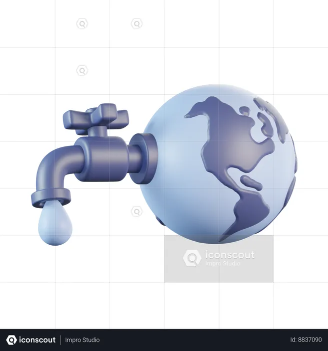 Save Water  3D Icon