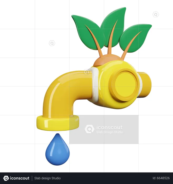 Save Water  3D Illustration