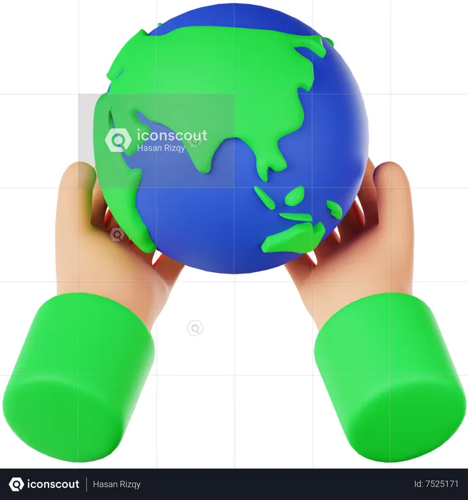 Save World  3D Icon