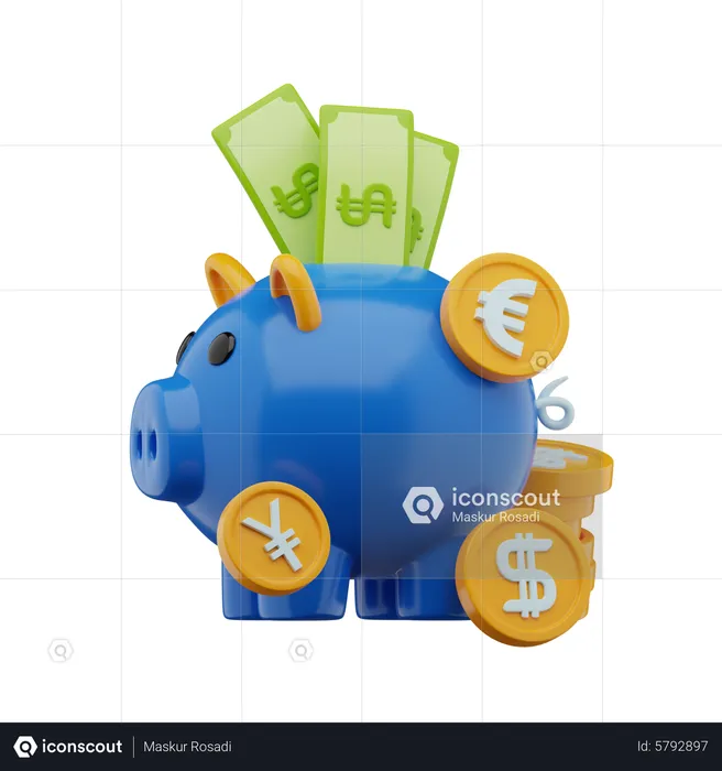 Saving Currency  3D Icon