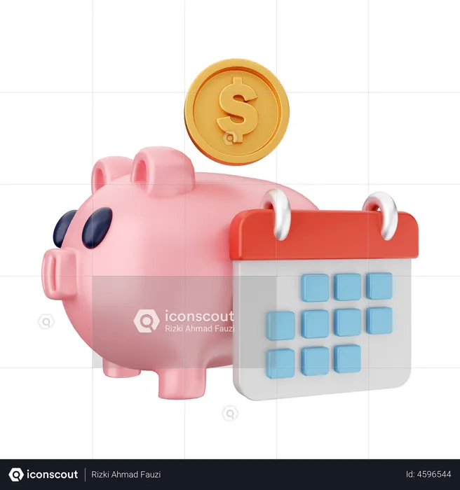 Saving Date  3D Illustration