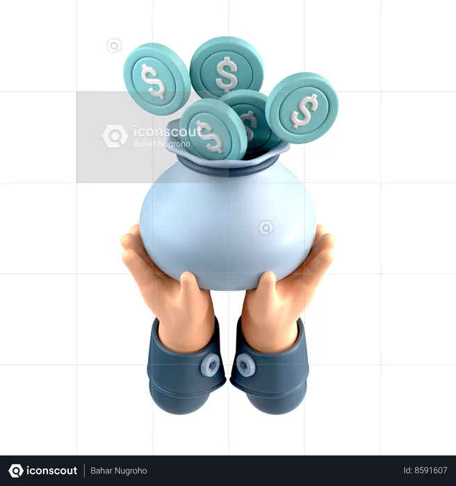 Saving money  3D Icon