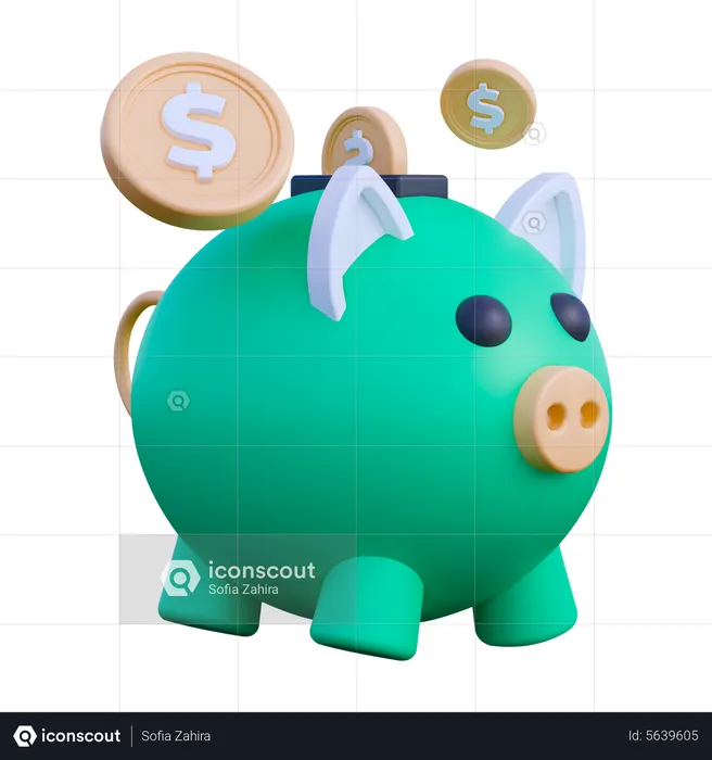 Saving Money  3D Icon