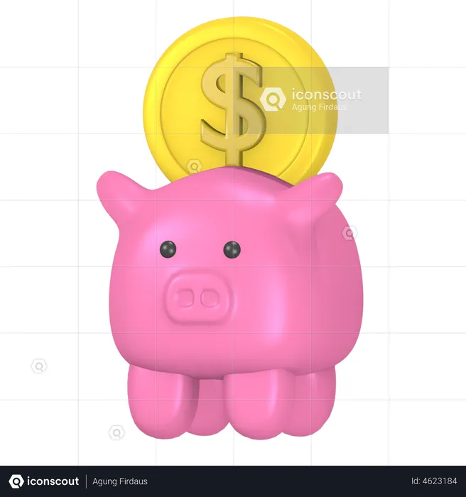 Saving money  3D Illustration