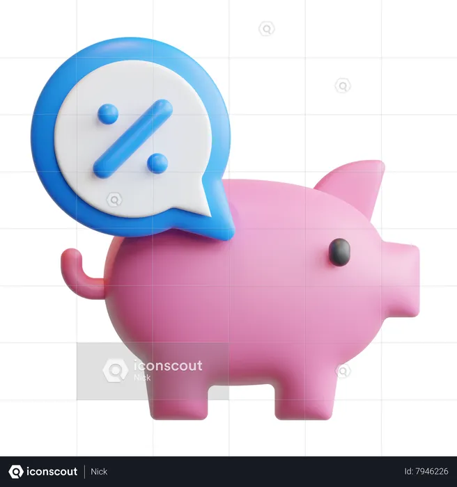 Saving Rate  3D Icon