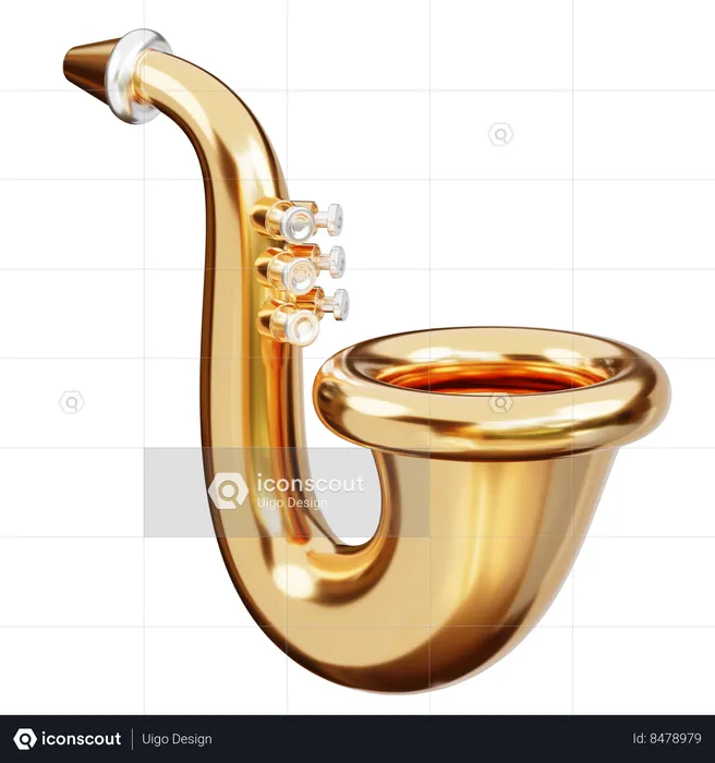 Saxofone  3D Icon