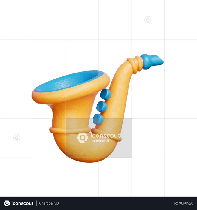 Saxofone  3D Icon