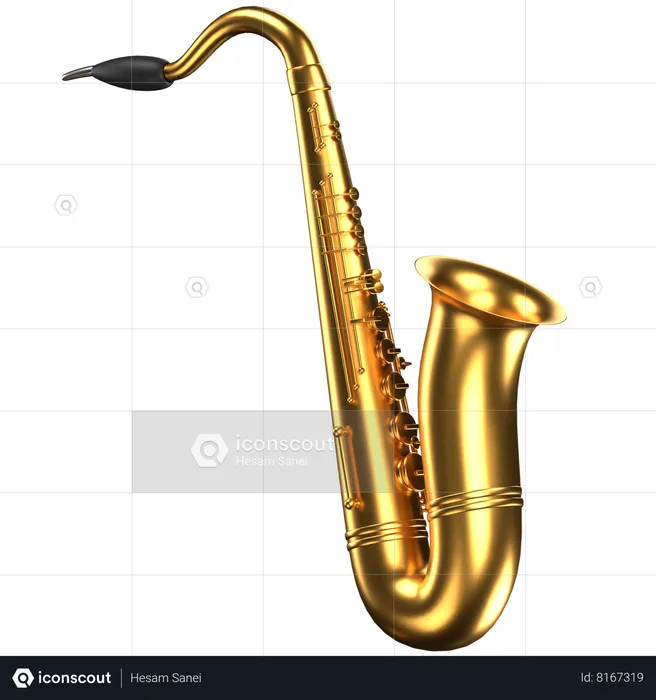 Saxofone  3D Icon