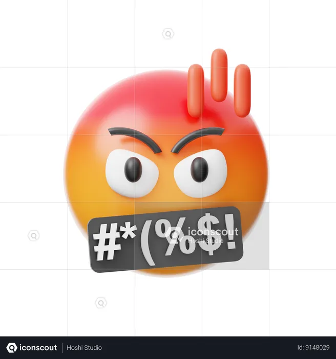 Saying rude Emoji 3D Icon
