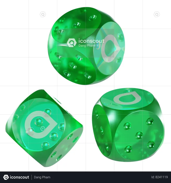 Sc Glass Dice Crypto  3D Icon