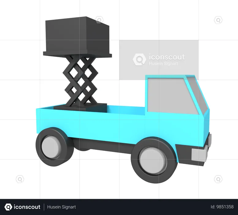 Scaffolding car  3D Icon