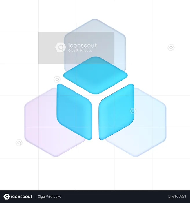Scalable Blockchain  3D Icon