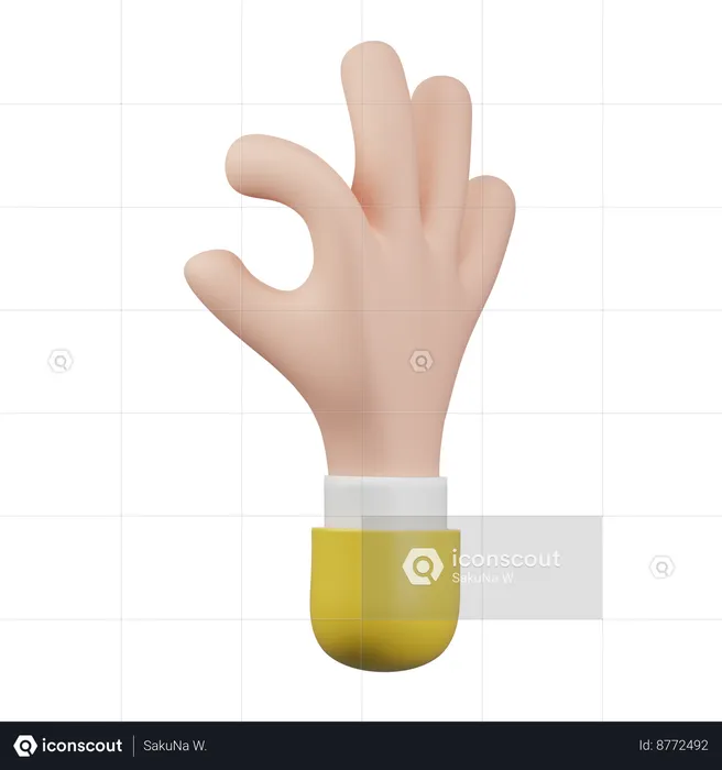 Scale hand gesture  3D Icon