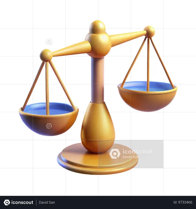 Scales of Justice  3D Icon