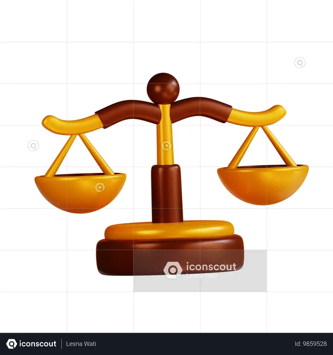 Scales Of Justice  3D Icon