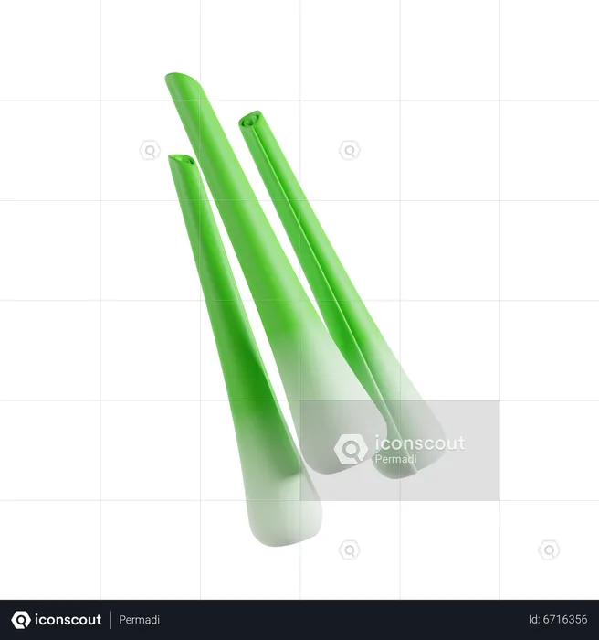 Scallion  3D Icon