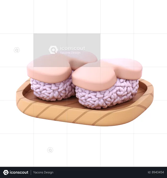 Scallop Nigiri  3D Icon