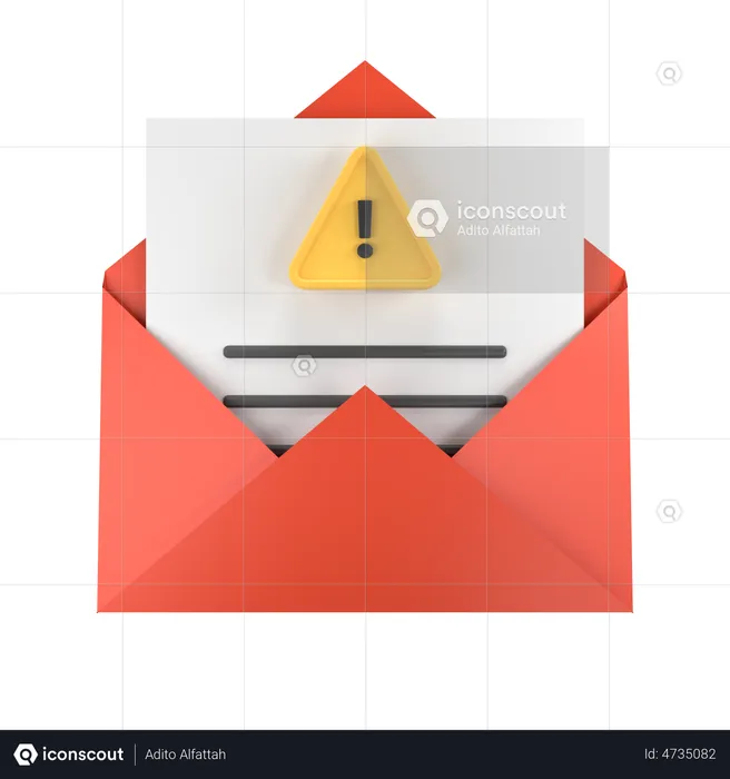 Scam Email  3D Illustration