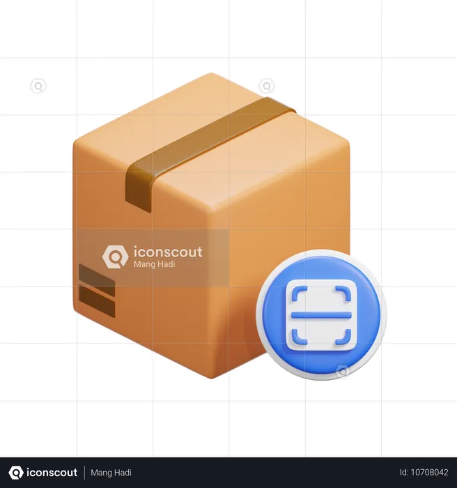 Scan Box  3D Icon