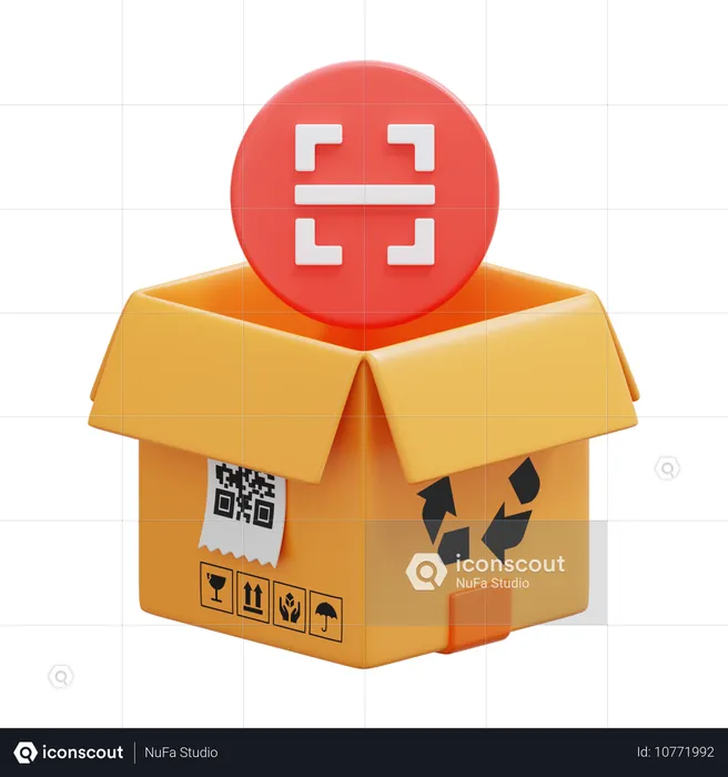 Scan Box  3D Icon