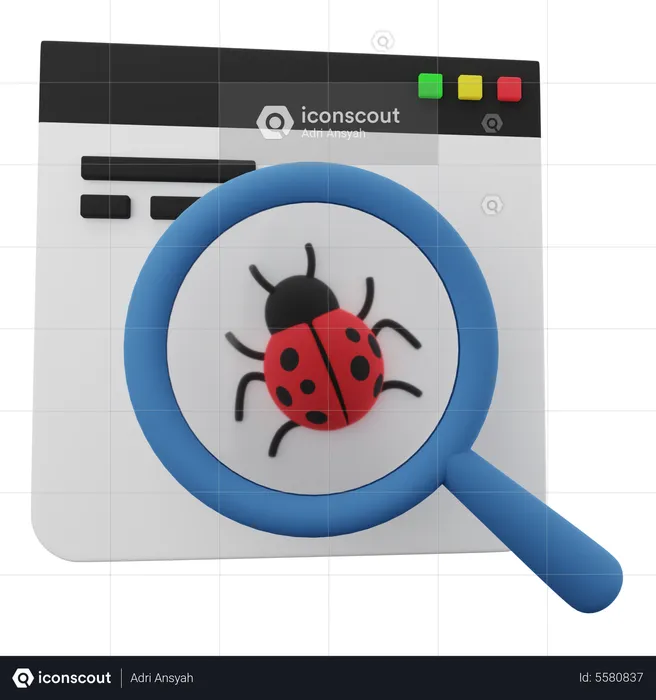 Scan Bug  3D Icon