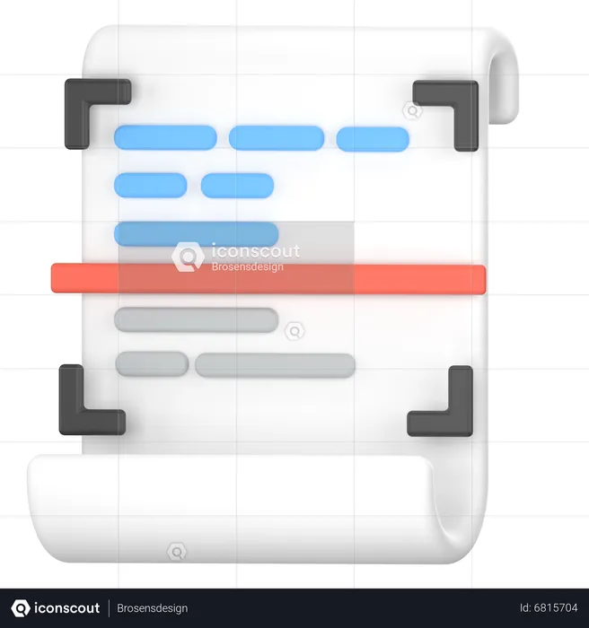 Scan document  3D Icon
