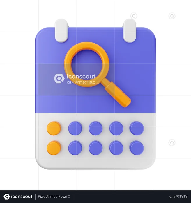 Scan Schedule  3D Icon