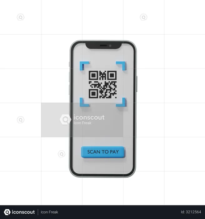 Scan To Pay  3D Illustration