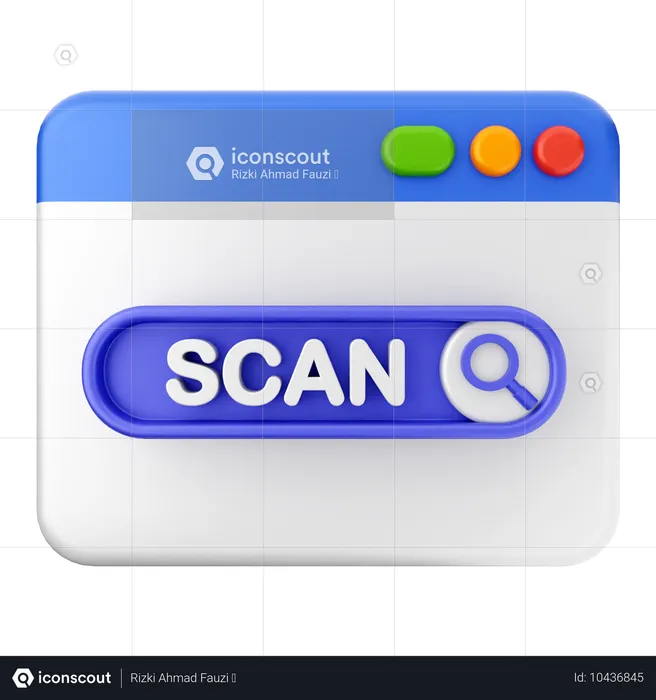 Scan Website  3D Icon