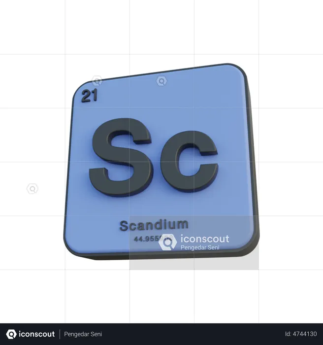Scandium  3D Illustration