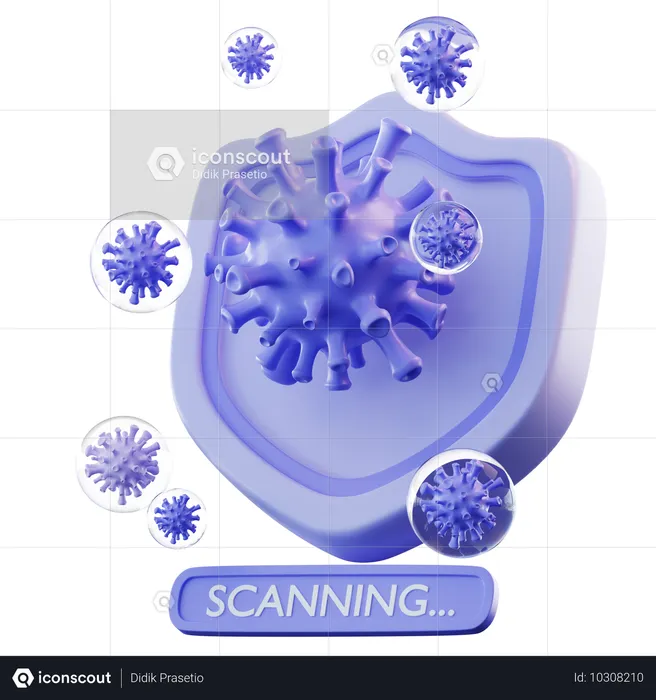 Virenscanner  3D Icon