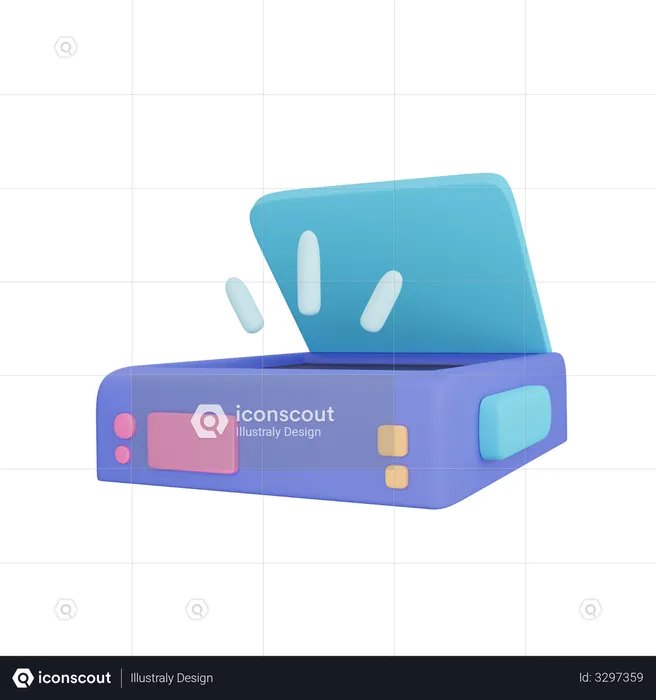 Scanner-Maschine  3D Icon