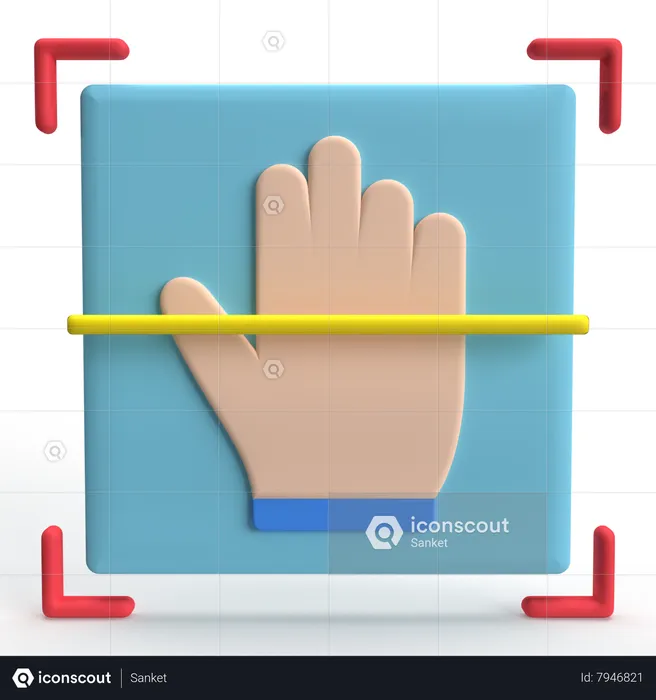 Scanner palmaire  3D Icon