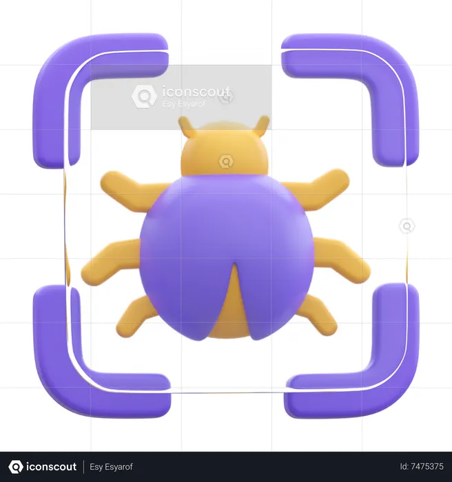 Scanner Virus  3D Icon