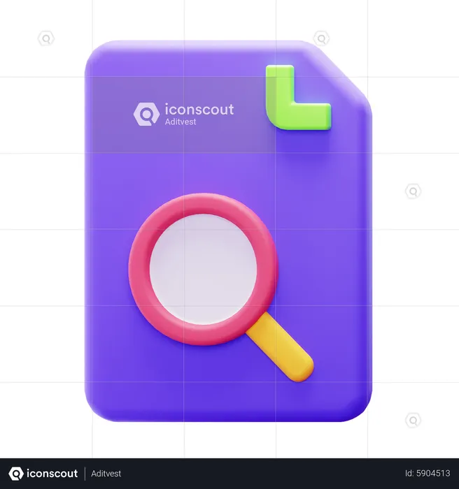 Scanning File  3D Icon