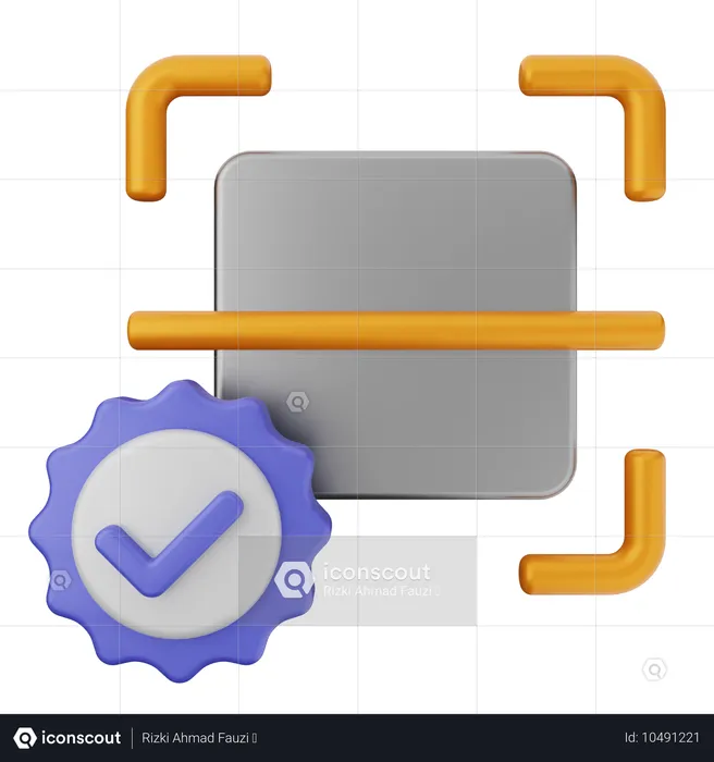 Scanning Verification  3D Icon
