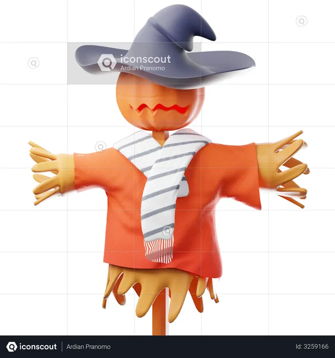 Scarecrow  3D Illustration