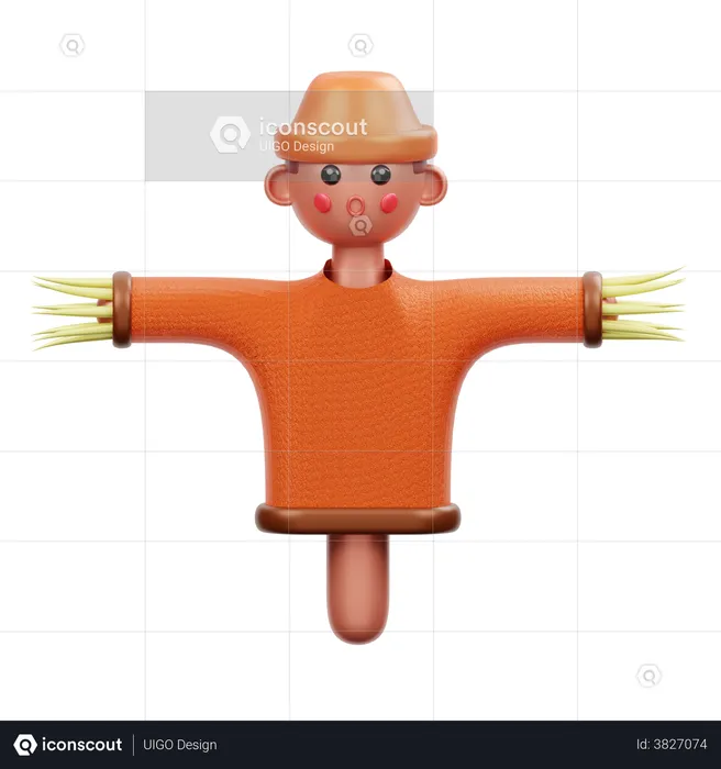 Scarecrow Emoji 3D Emoji