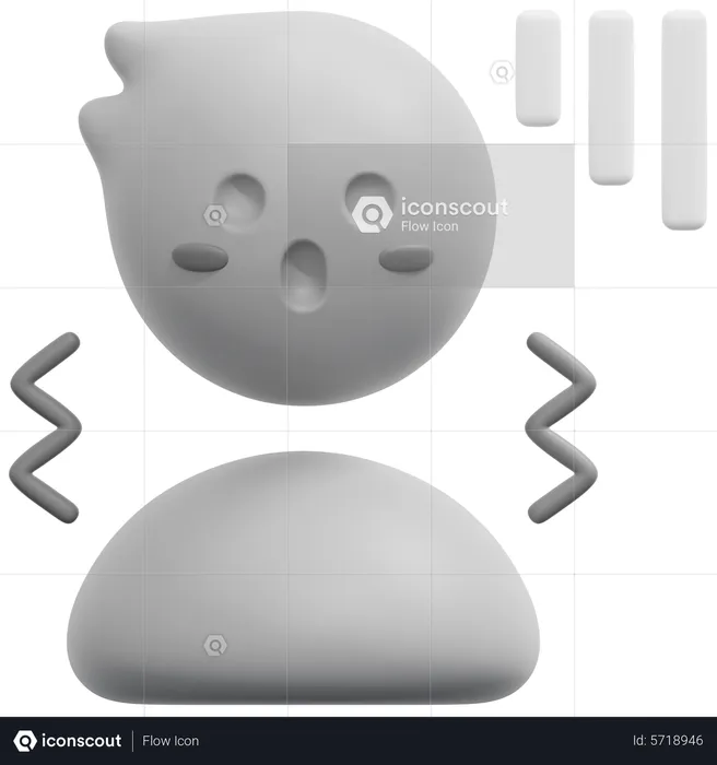 Scared Emoji 3D Icon